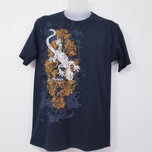Yacht Club St.Thomas Gecko Print T-Shirts